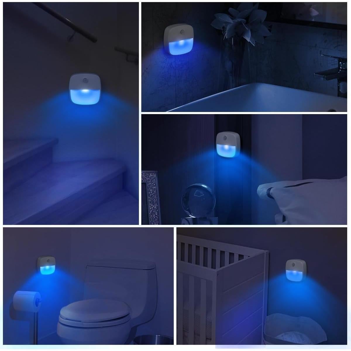 Luz Nocturna LED AMIR con Sensor de Movimiento - Paquete de 6