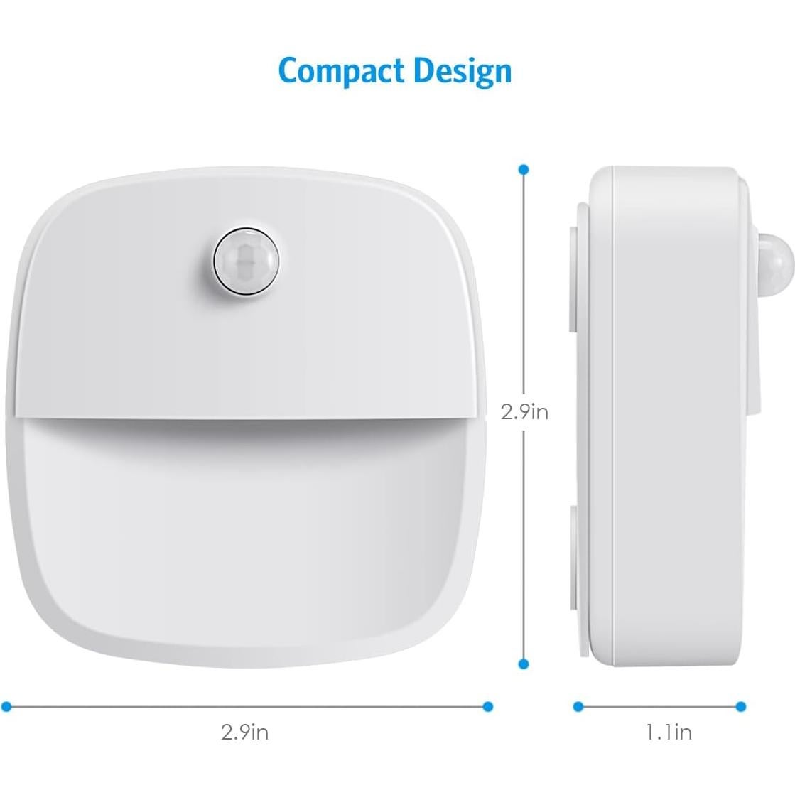 Luz Nocturna LED AMIR con Sensor de Movimiento - Paquete de 6