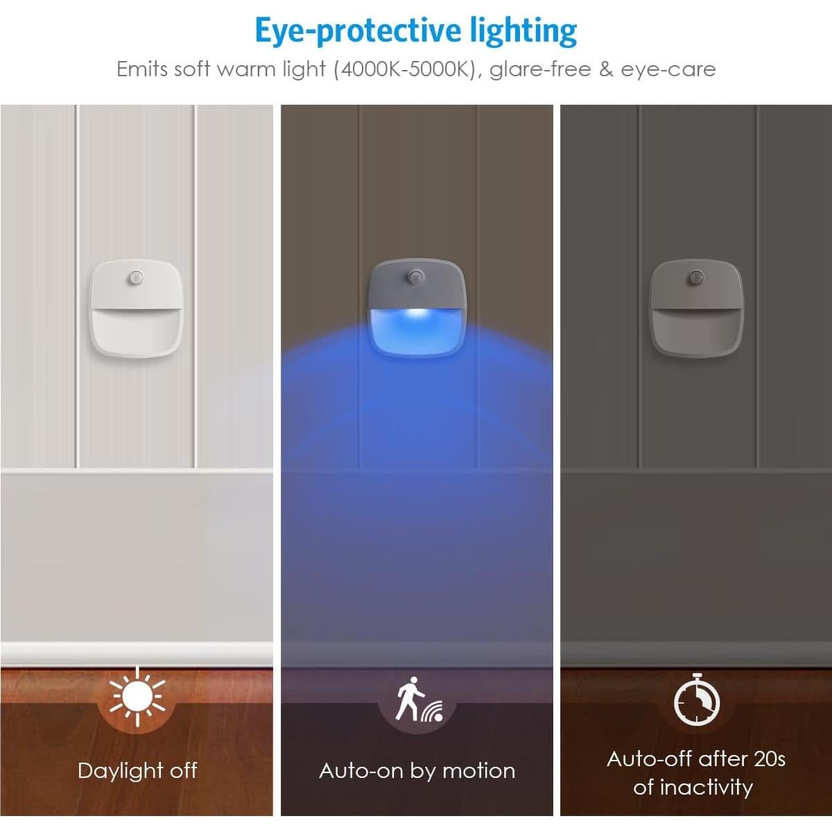 Luz Nocturna LED AMIR con Sensor de Movimiento - Paquete de 6