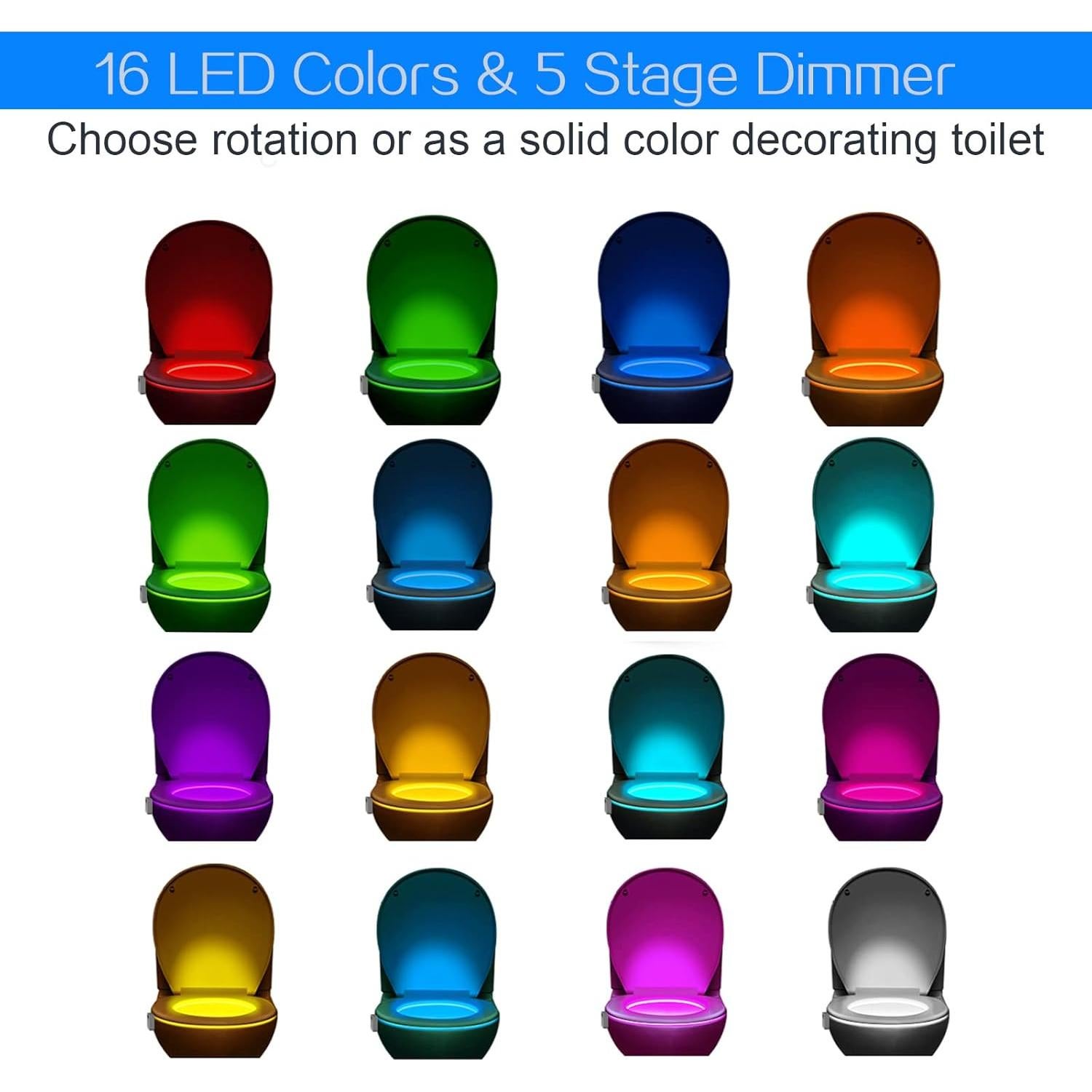 Luz de Inodoro Witshine con Sensor de Movimiento 4 Pack LED