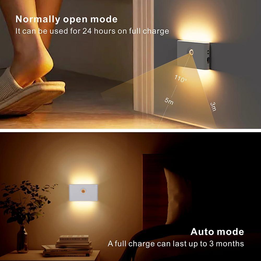 Luz Nocturna Recargable Pendtlit 4 Pack con Sensor de Movimiento