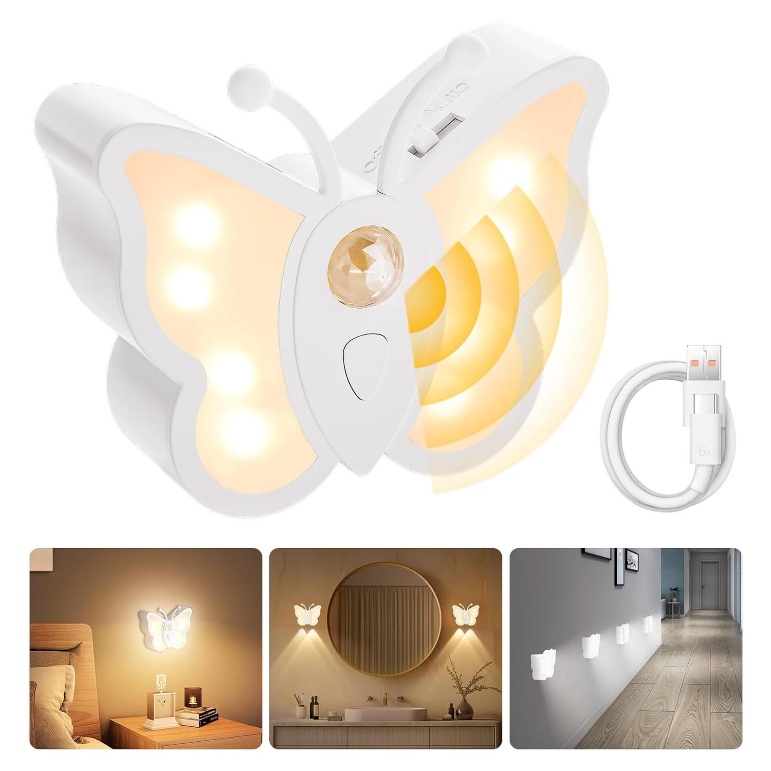 Luz Nocturna LOFTEK con Sensor de Movimiento Recargable 1 Paquete