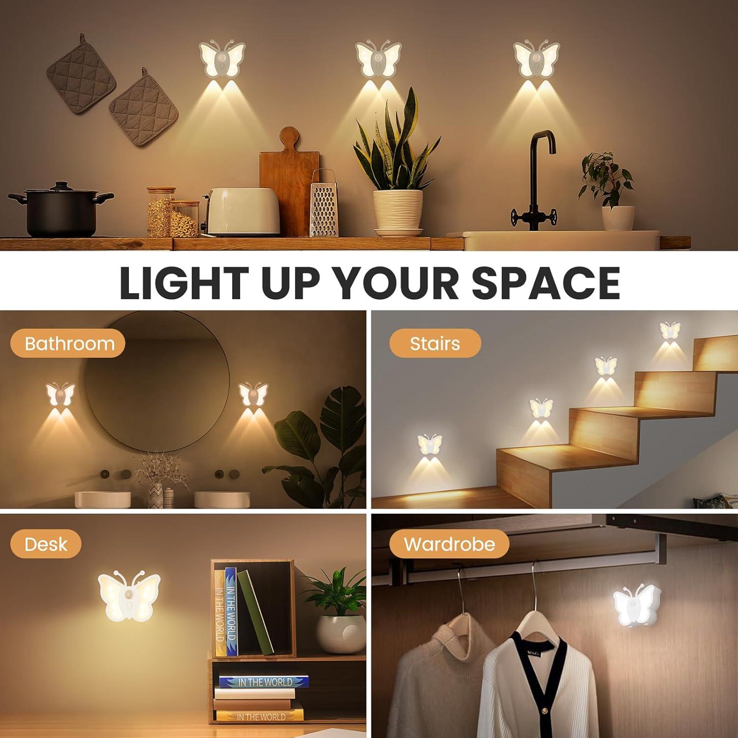 Luz Nocturna LOFTEK con Sensor de Movimiento Recargable 1 Paquete