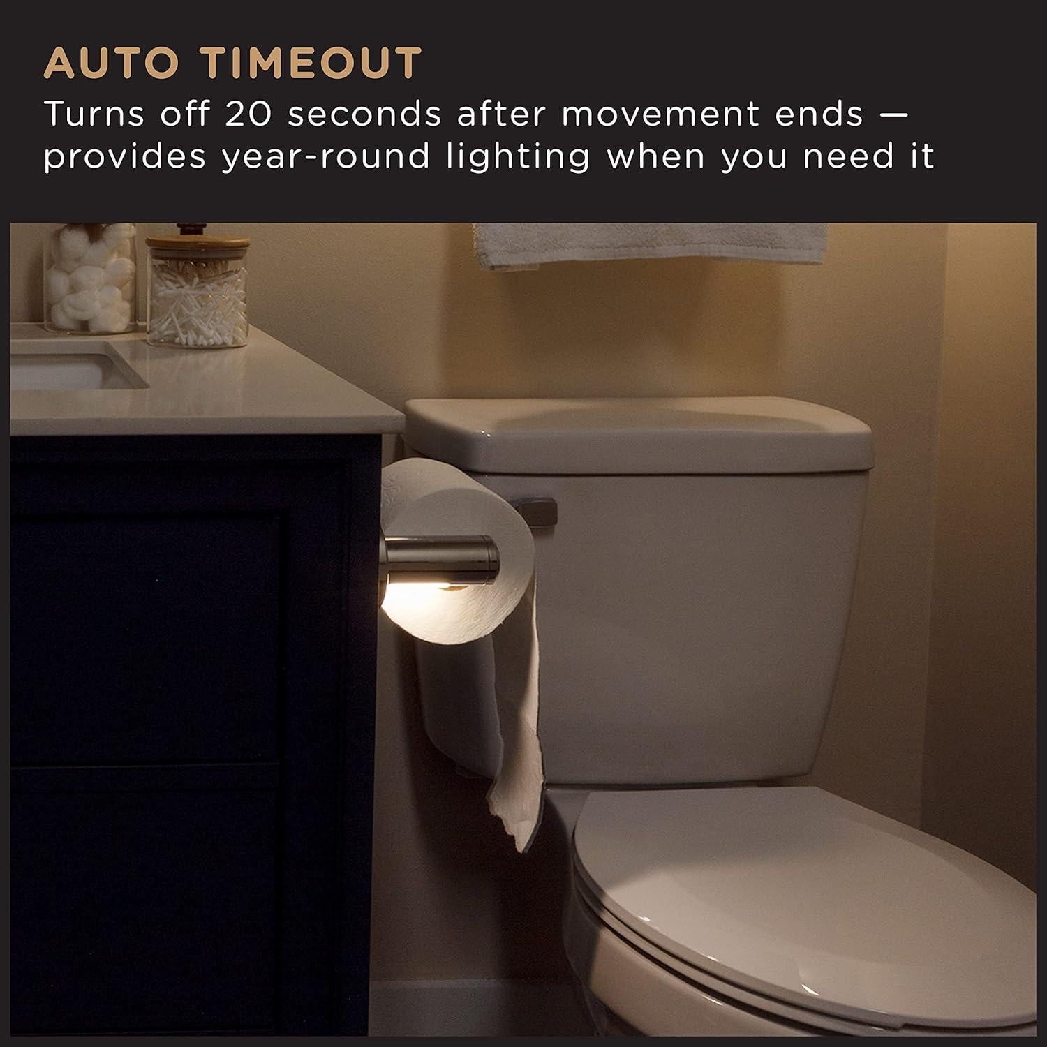 Soporte de Papel Higiénico Enbrighten con Luz LED y Detección