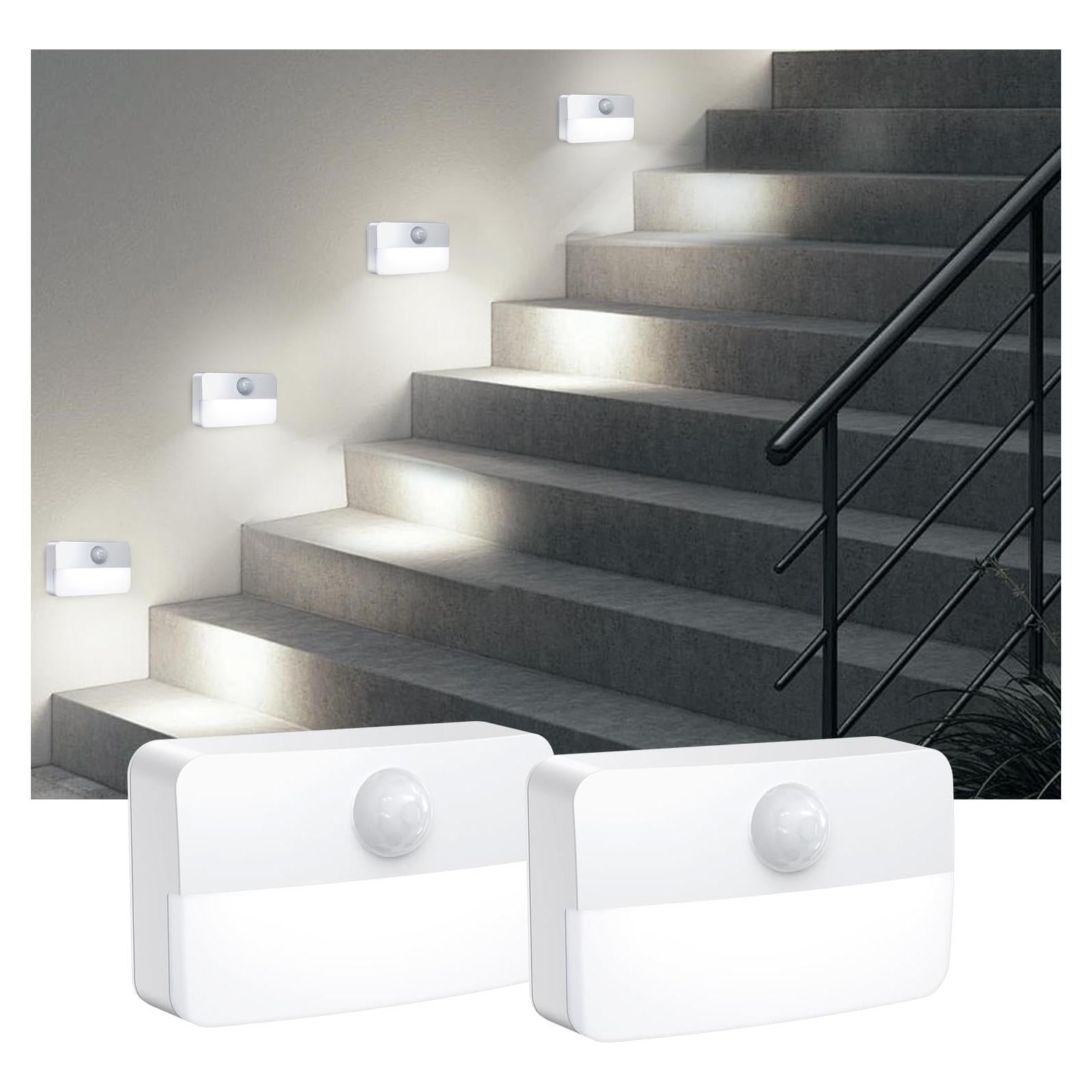 Luz de Sensor de Movimiento AMIR - 2 Pcs LED 40 Lúmenes 6500K