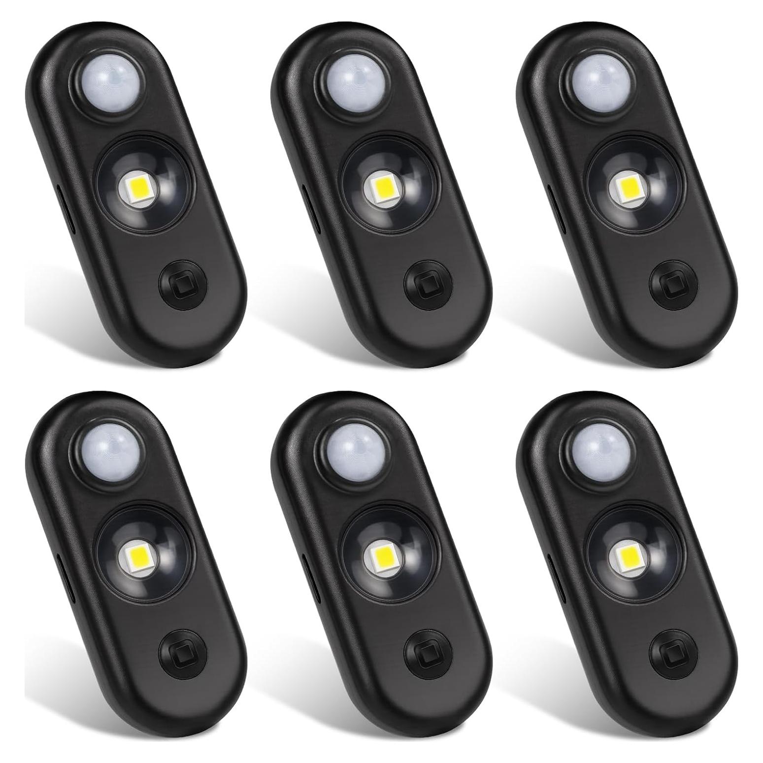 Luz LED Puck Recargable con Sensor de Movimiento 6 Pzas