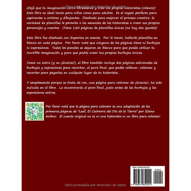 Mi Historieta (Cómics) en Blanco - para Niños y Adultos - Tamaño Grande: (Experto: Contiene plantillas en blanco en todas las páginas) (¡Imaginá! + ¡Creá!) (Spanish Edition)