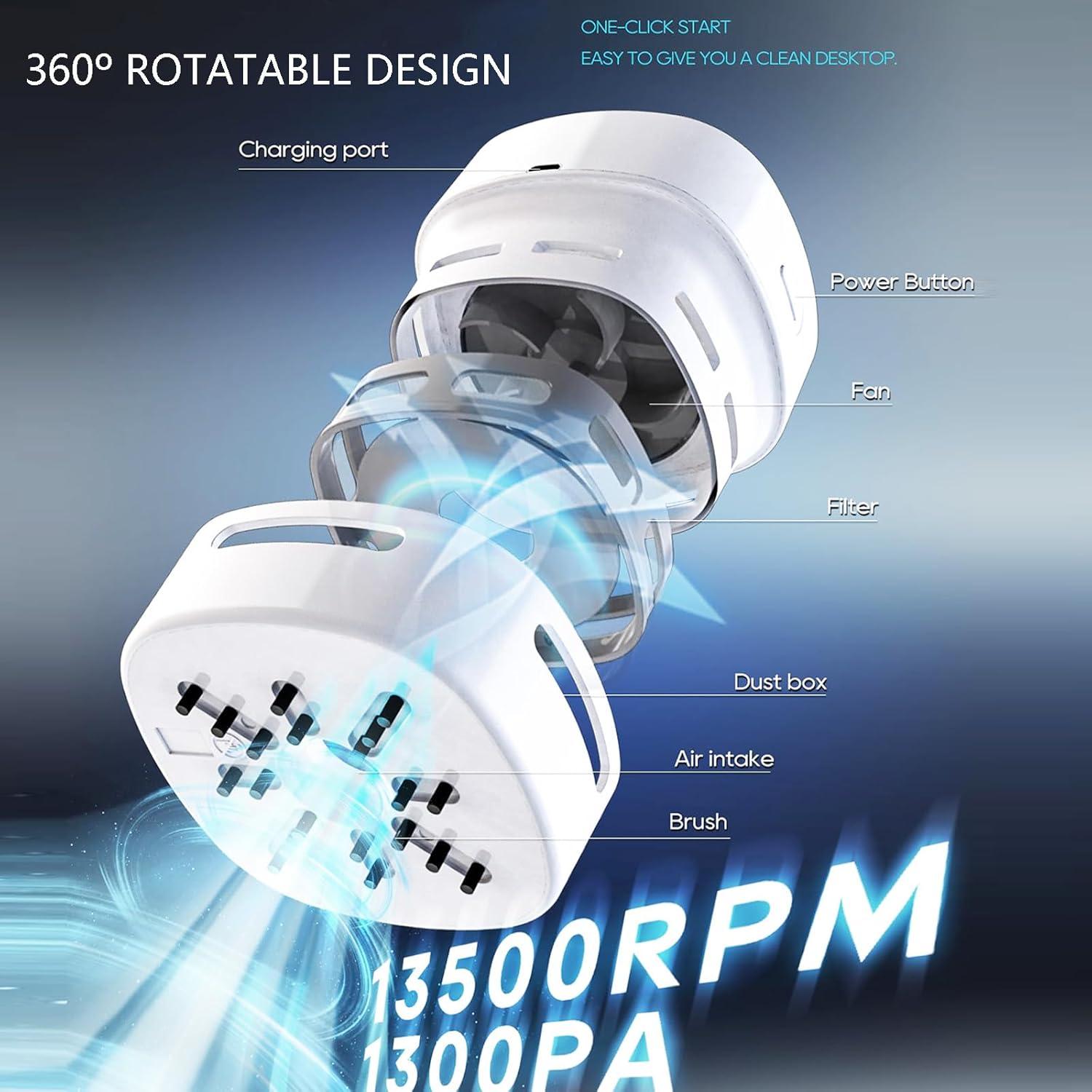 Mini Aspiradora Portátil Decebaya DVC-01 USB 200ml 1100Pa