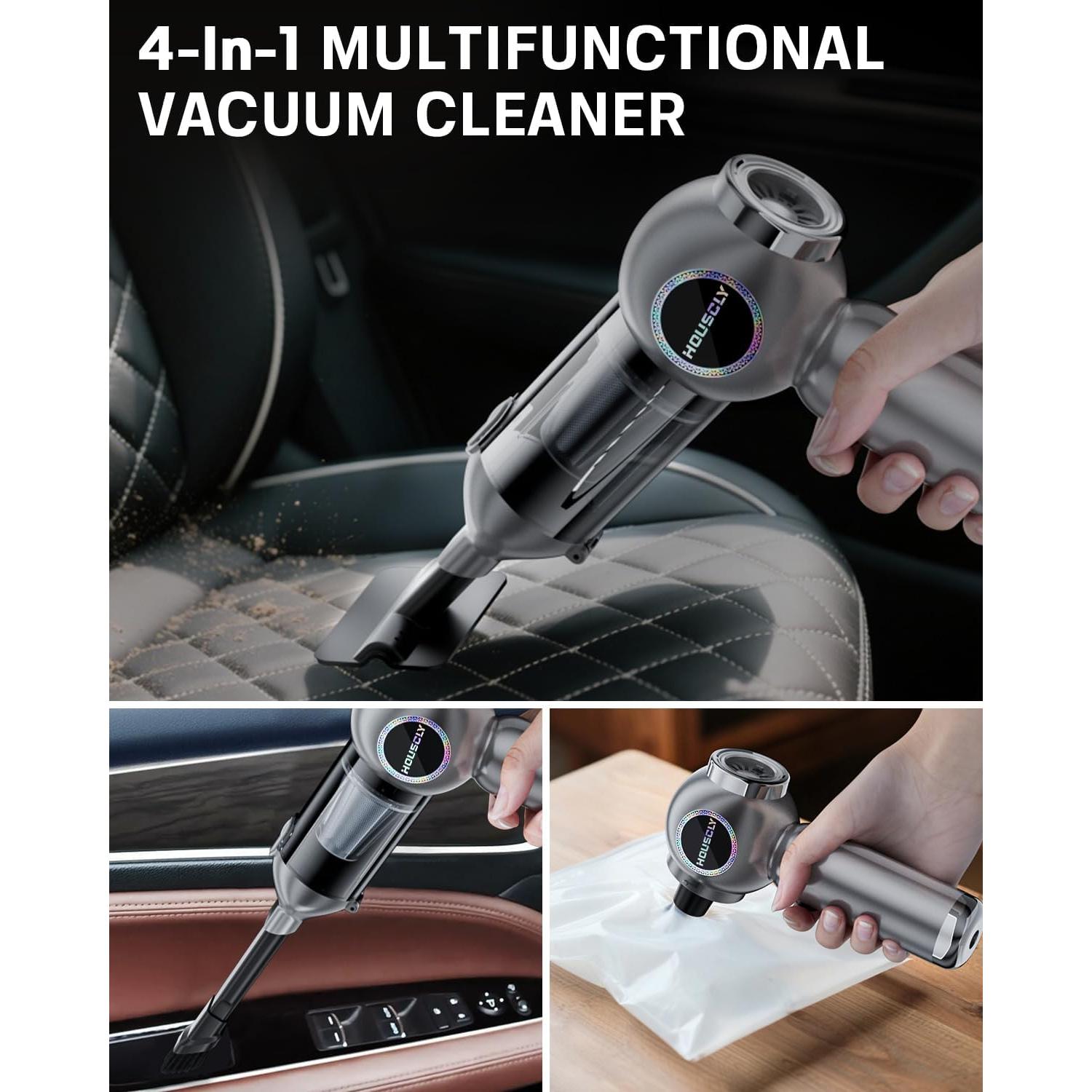 Aspiradora de Mano Houscly ST-6663 Inalámbrica 25000Pa 4-en-1