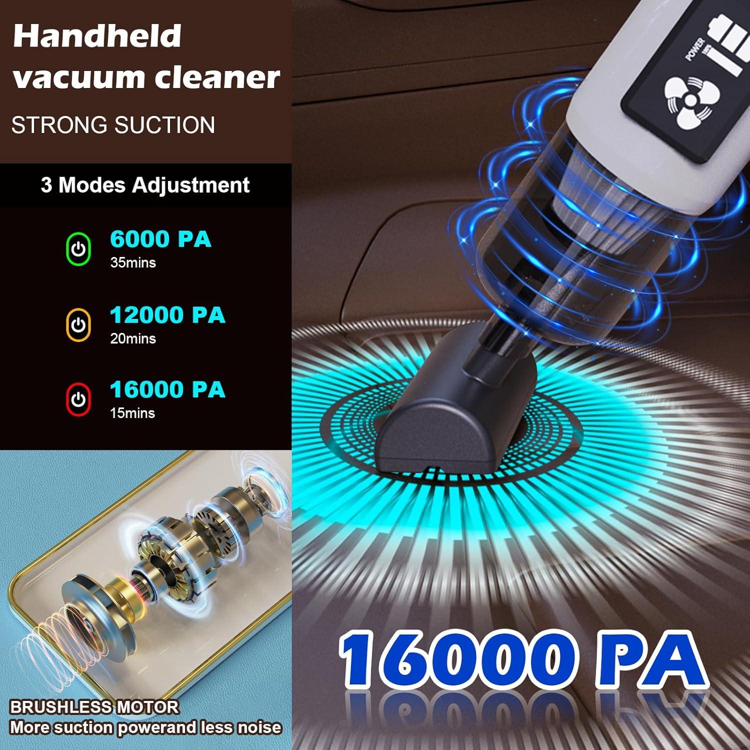 Aspiradora Portátil Inalámbrica Bonbiyou HK-69 21000Pa USB-C