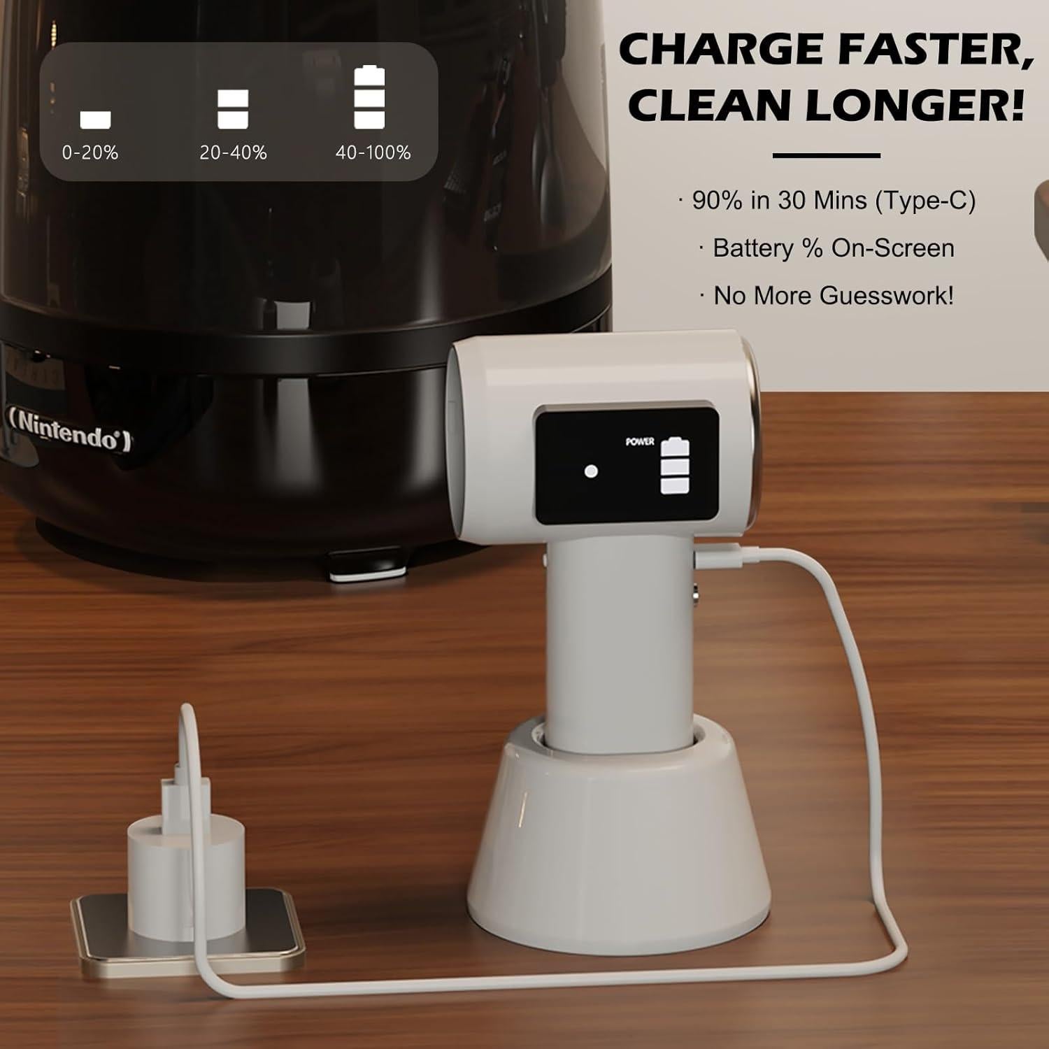 Aspiradora Portátil Inalámbrica Bonbiyou HK-69 21000Pa USB-C