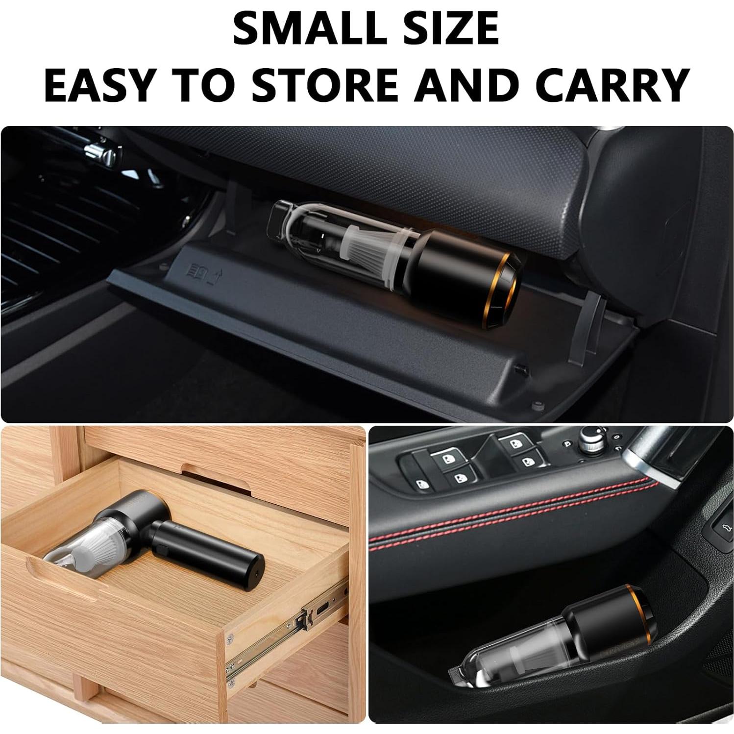 Aspiradora de Mano HRYCF 20000PA Portátil Recargable Negra