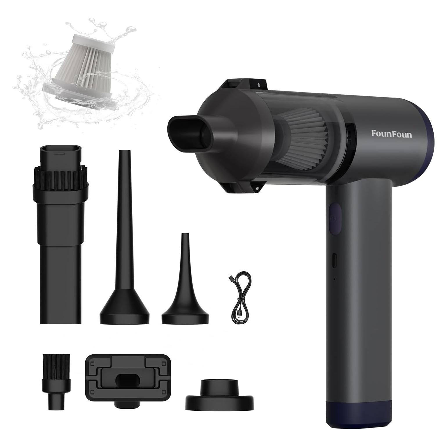 Aspiradora de Coche Portátil FOUNFOUN HV-104 22KPa Sin Cable