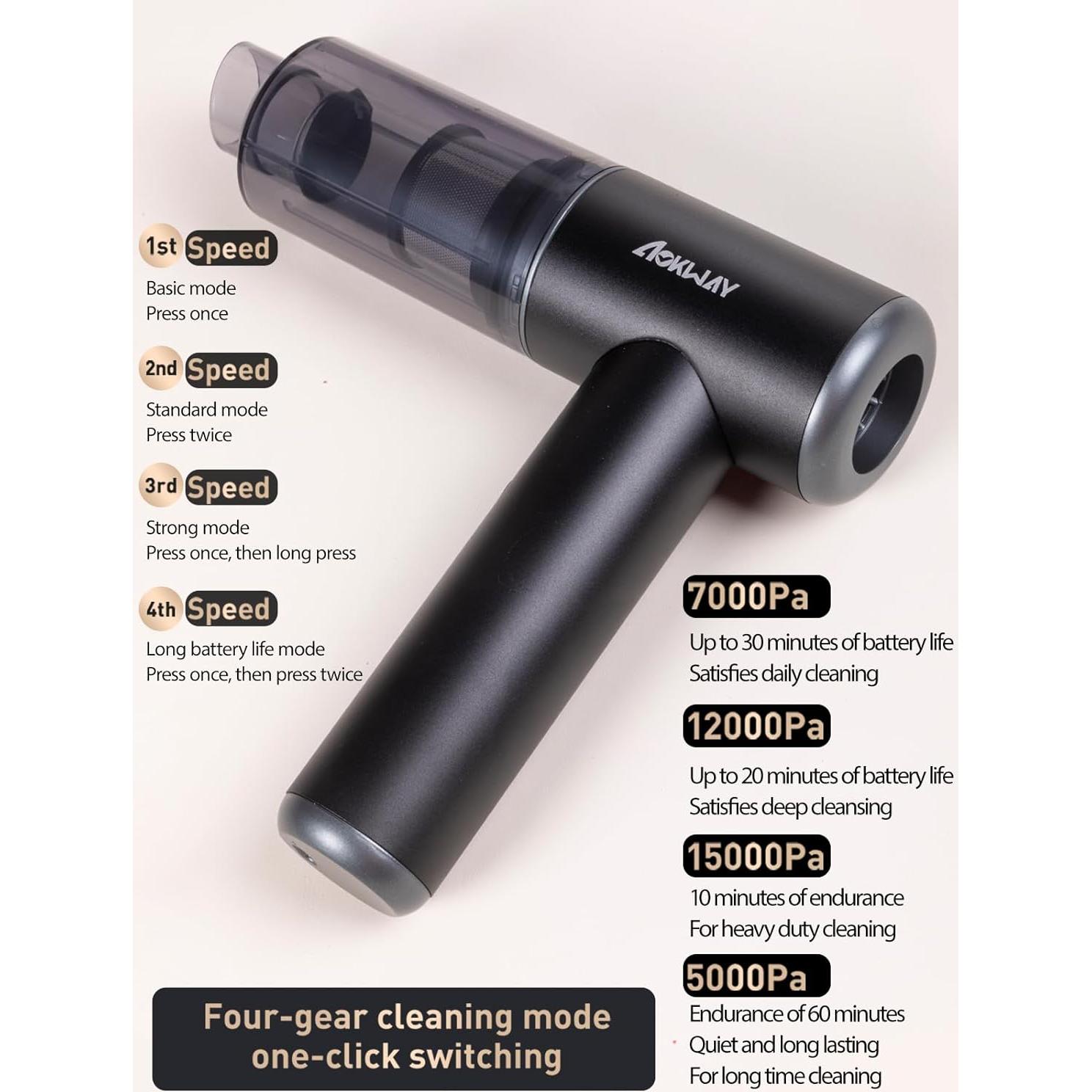 Aspiradora de Mano Aokway Sin Cable 15000PA Verde 4 en 1