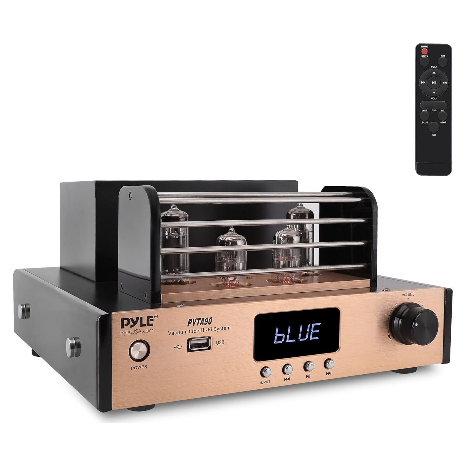 Amplificador de Tubo Pyle PVTA90 Bluetooth 1000W 4 Tubos