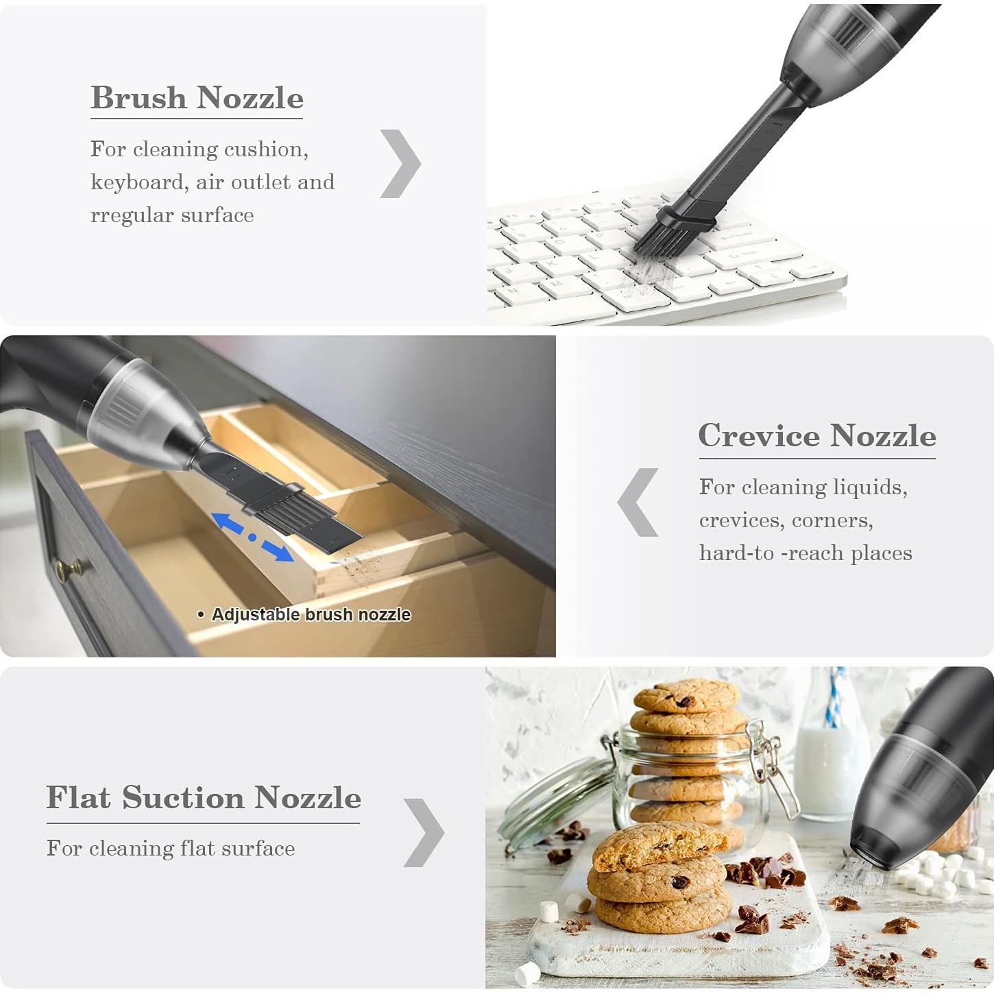 Mini Aspiradora Inalámbrica EASYOB 65W con Luz LED 20min