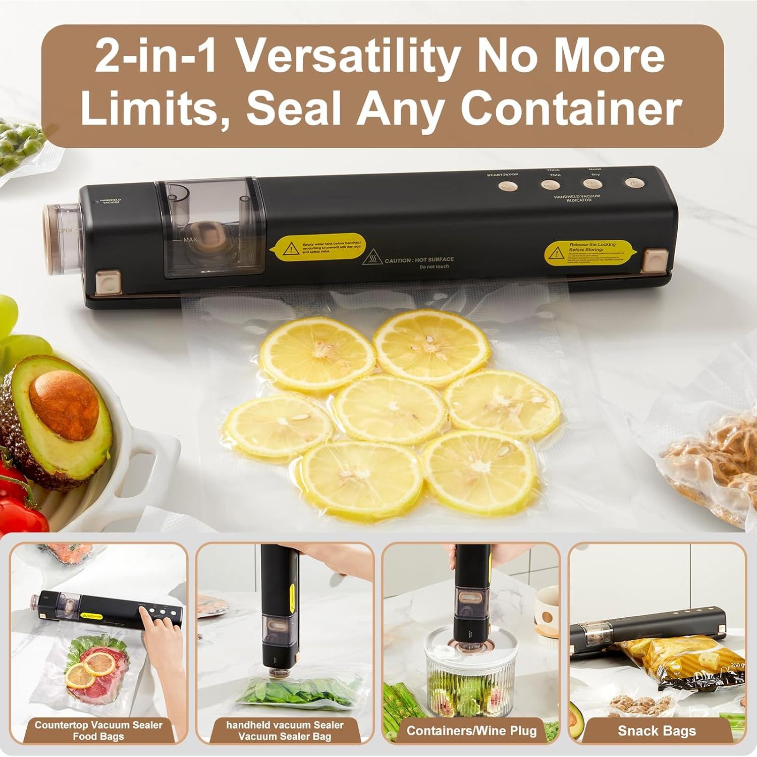 Sellador al vacío EUUZ 2 en 1 automático con 40 bolsas