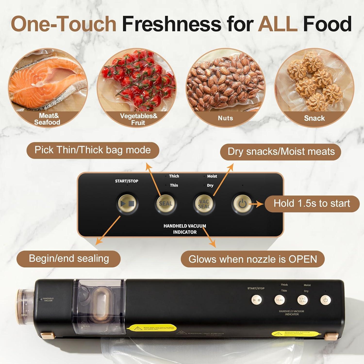 Sellador al vacío EUUZ 2 en 1 automático con 40 bolsas