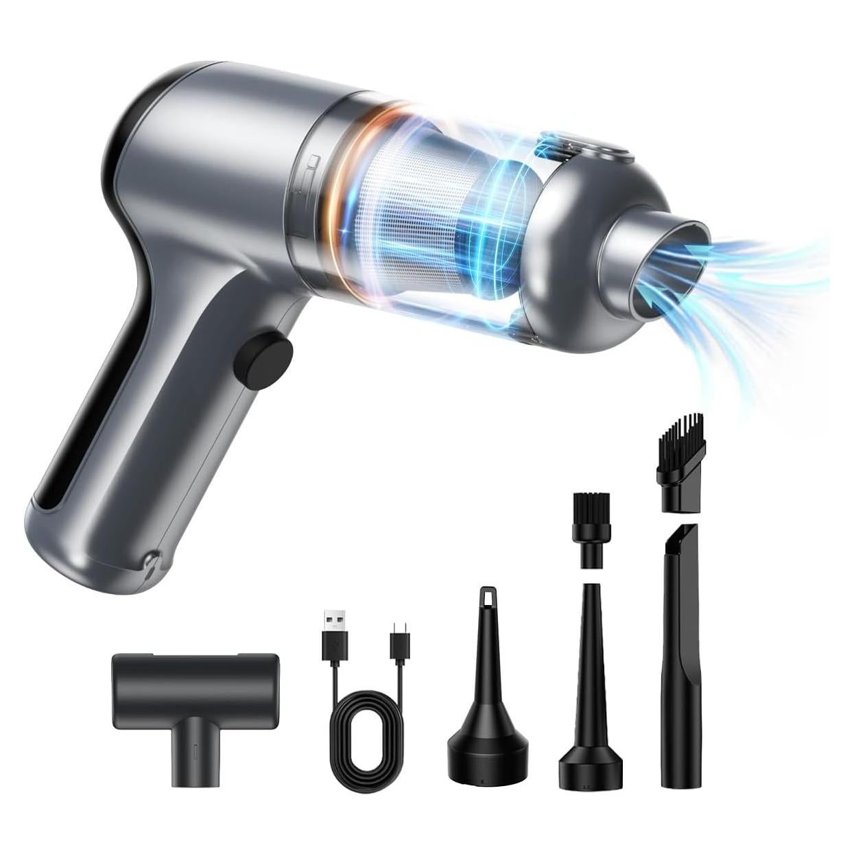 Aspiradora de Coche Inalámbrica MARLALL LT-126 18000Pa Plata