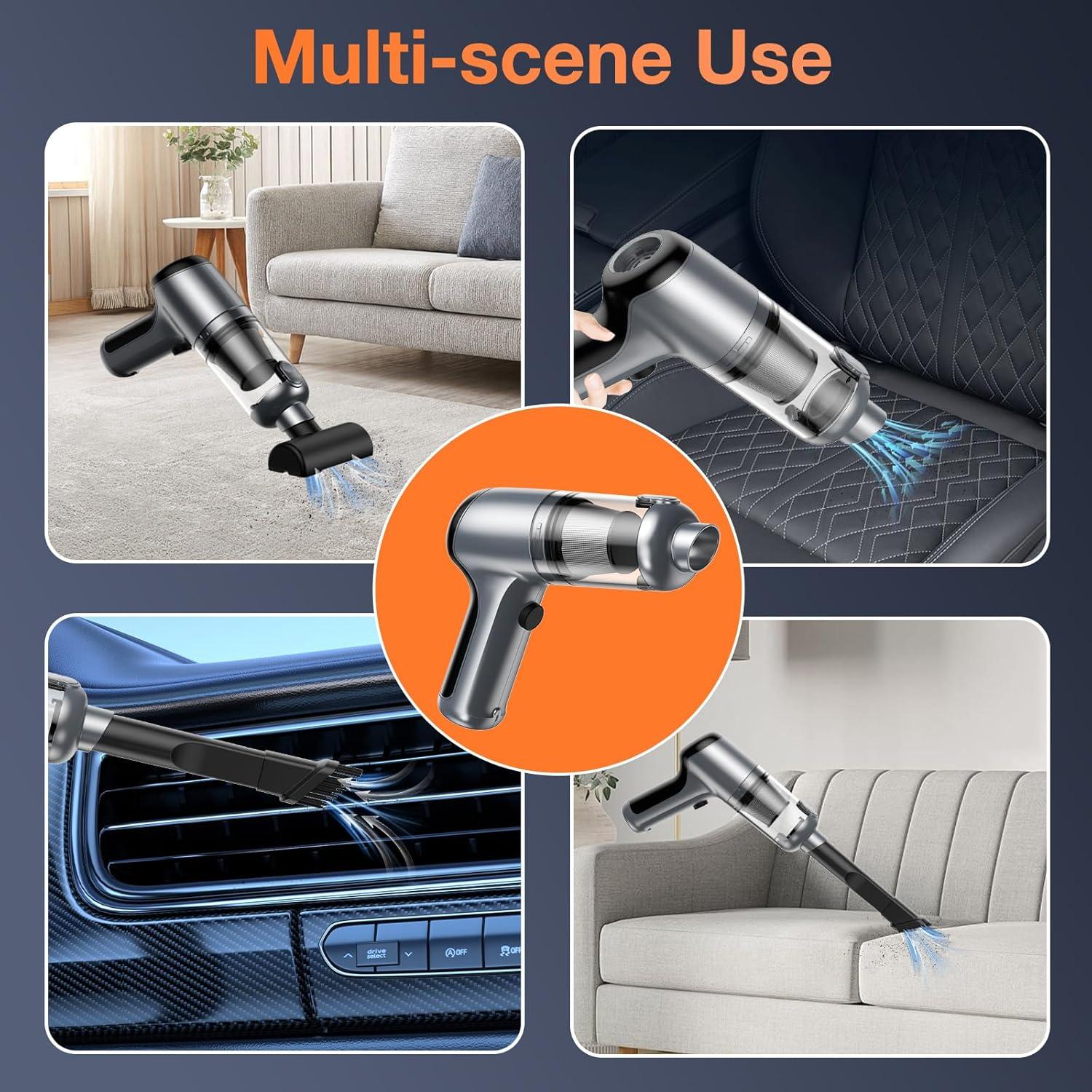 Aspiradora de Coche Inalámbrica MARLALL LT-126 18000Pa Plata