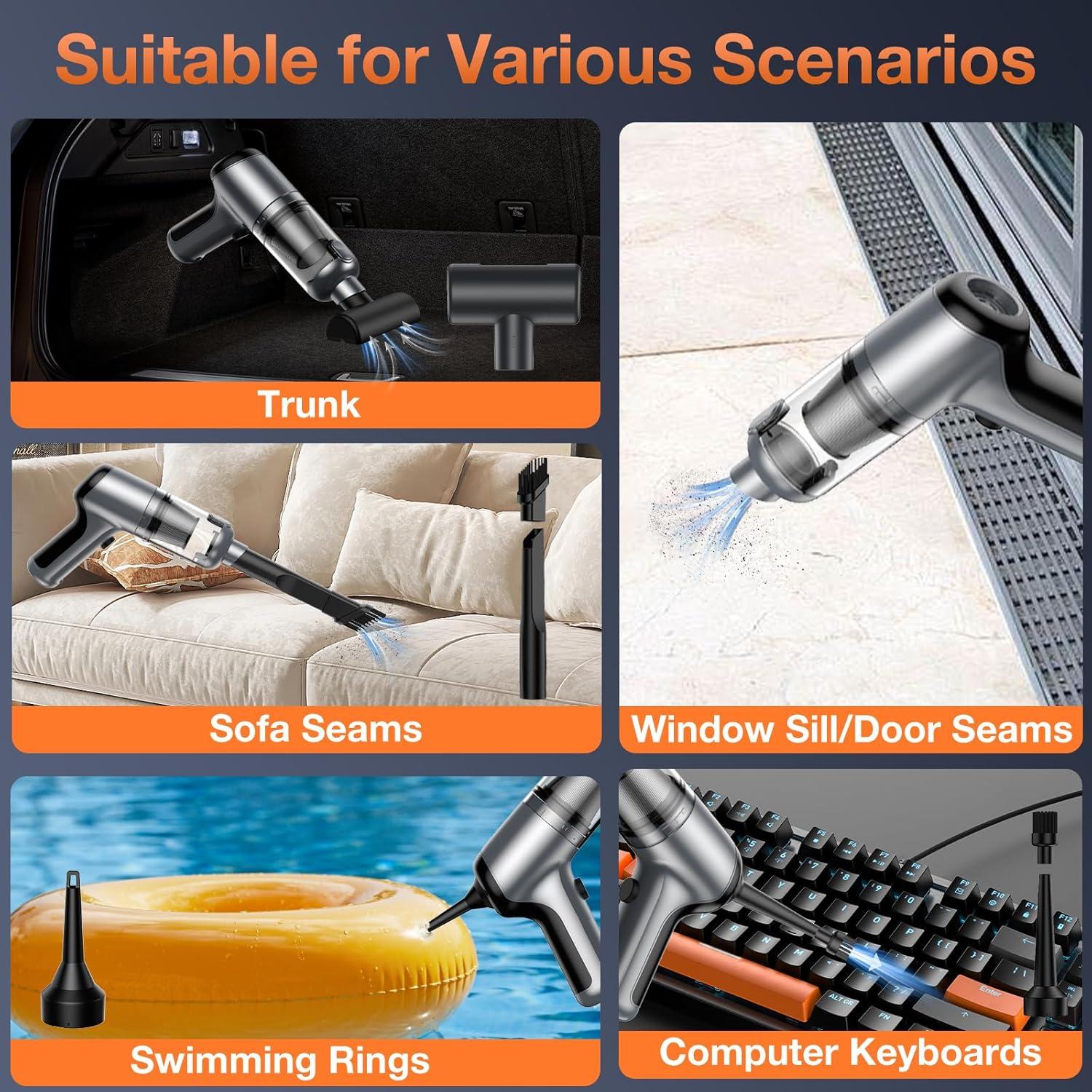 Aspiradora de Coche Inalámbrica MARLALL LT-126 18000Pa Plata