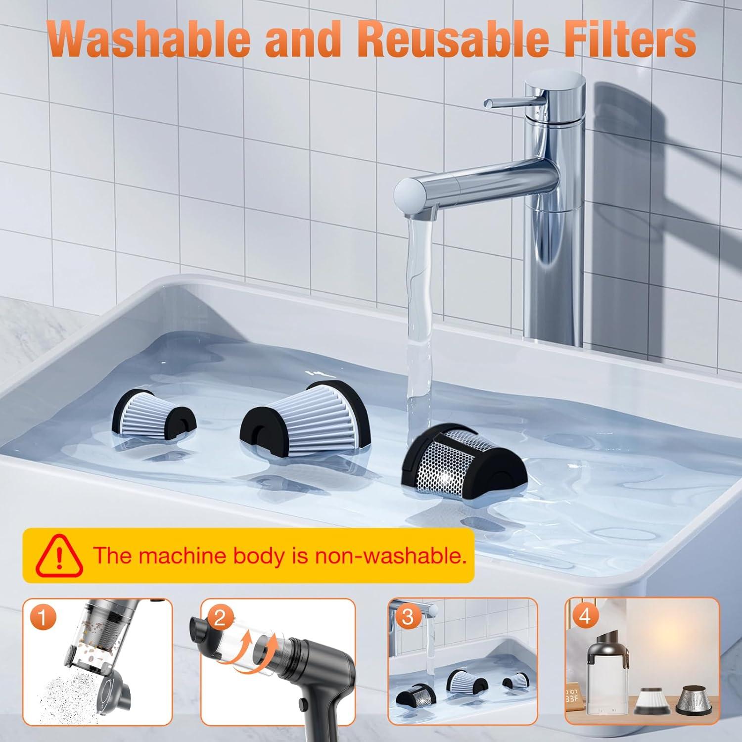 Aspiradora de Coche Inalámbrica MARLALL LT-126 18000Pa Plata