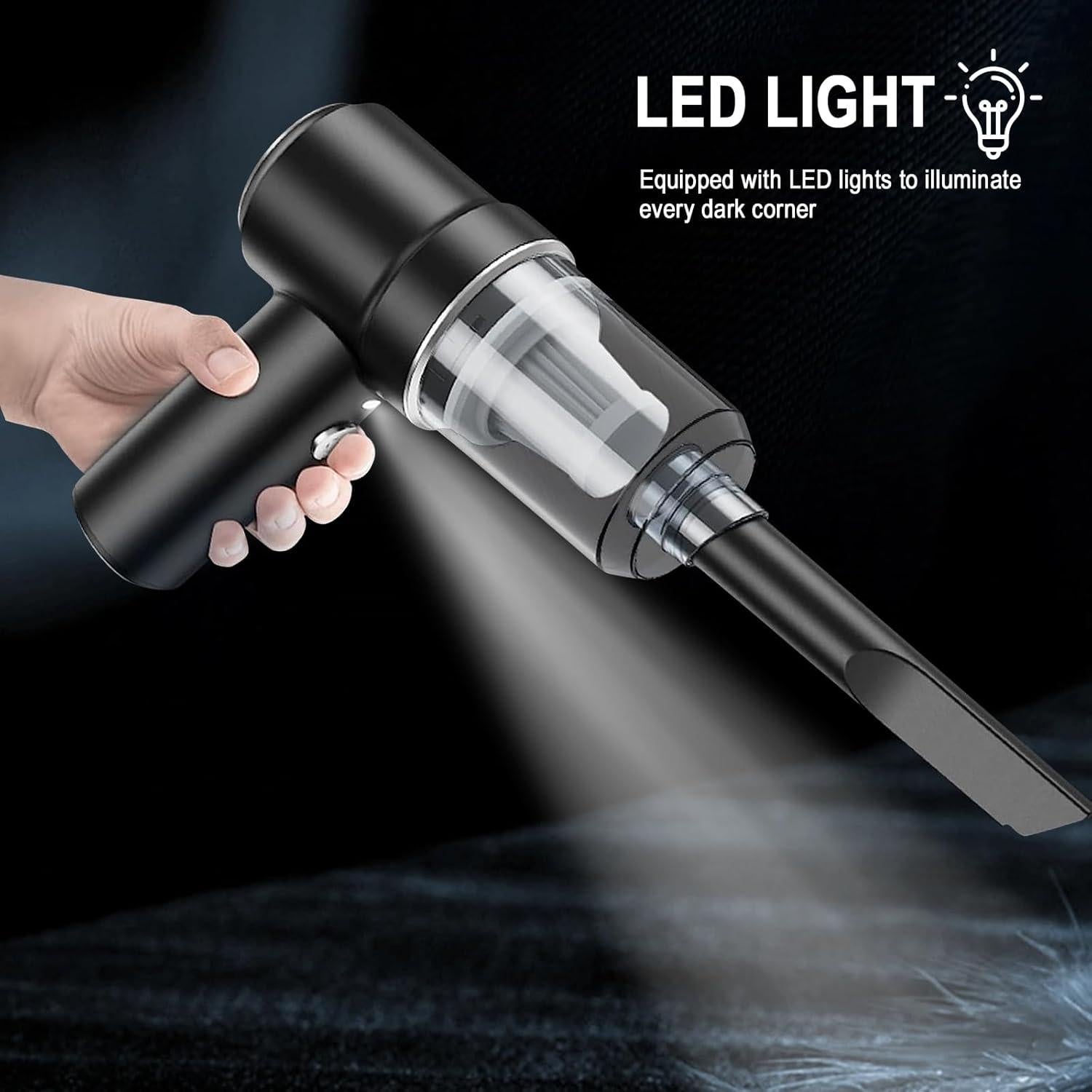 Aspiradora de Mano Inalámbrica AOLWEEC 120W 9000PA Negra