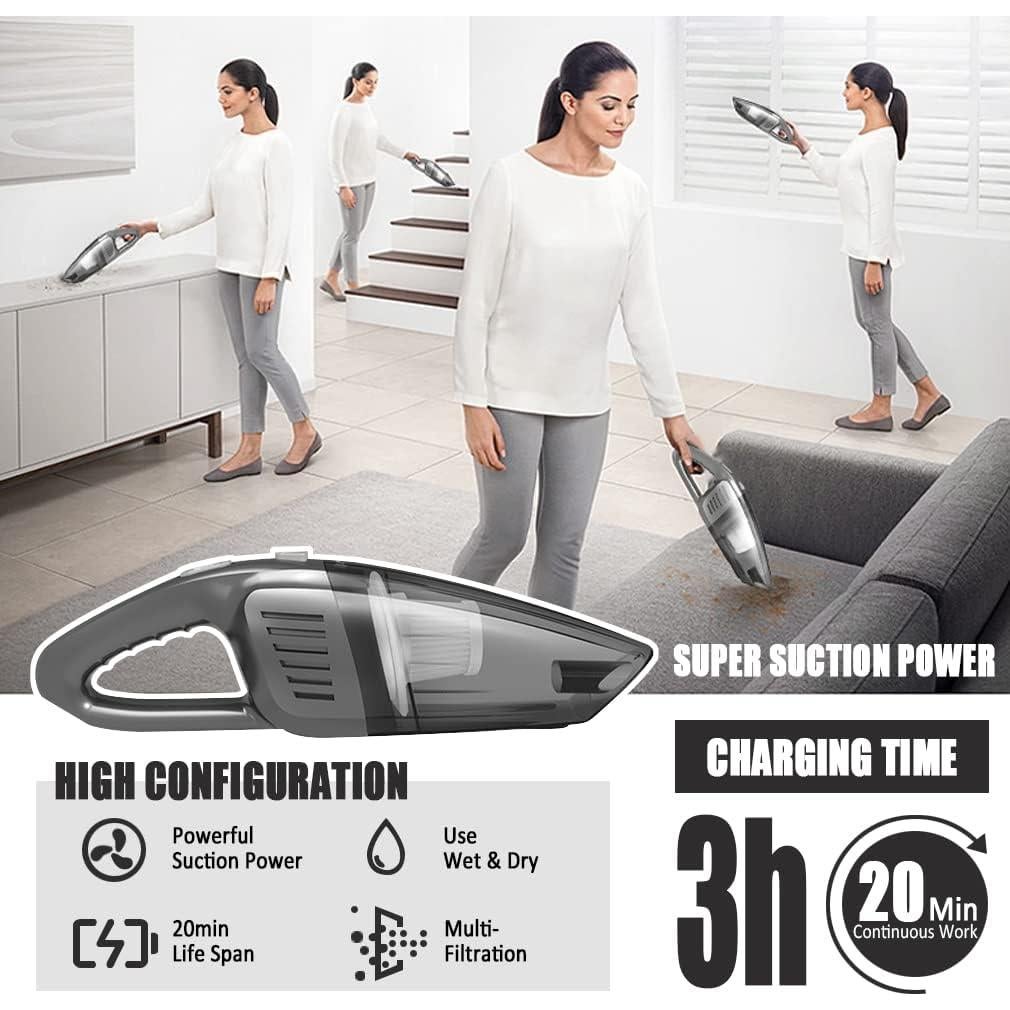 Aspiradora de Mano Fungzou 8000PA Inalámbrica Portátil 20 Min