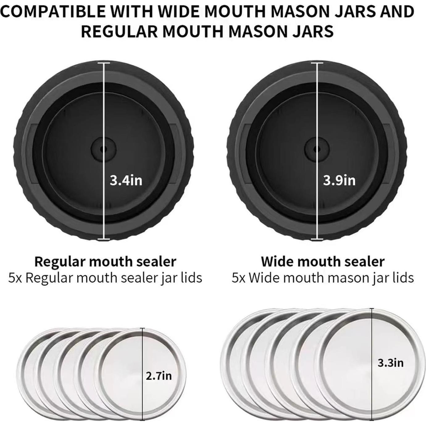 Sellador al vacío eléctrico para frascos de mason Genérico - Kit completo