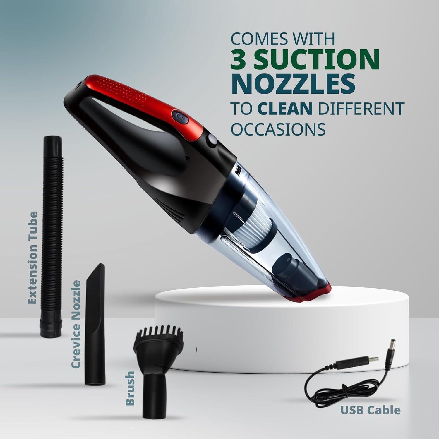 Aspiradora Inalámbrica Genérico 120W 6200PA para Coche y Hogar