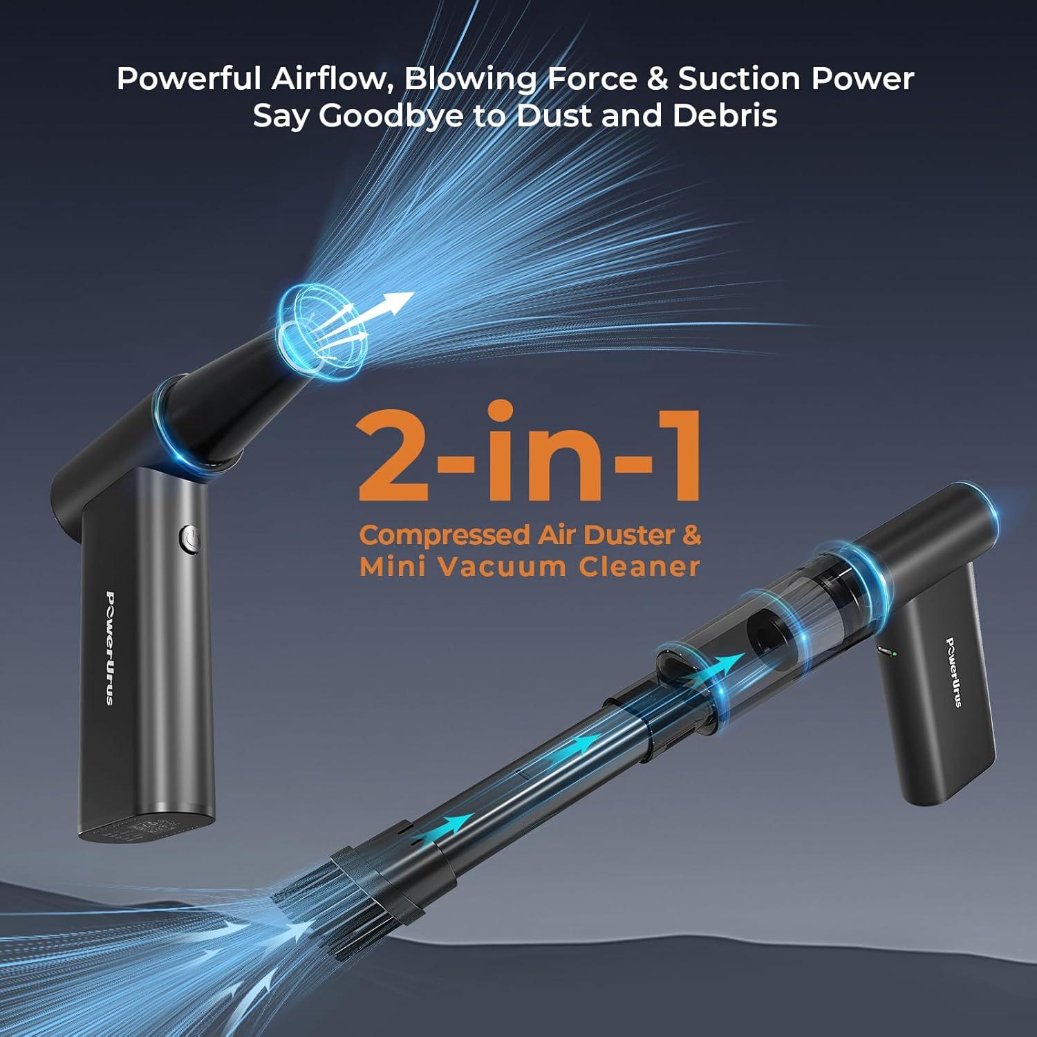 Soplador de Aire Comprimido PowerUrus 8000mAh 4 Velocidades