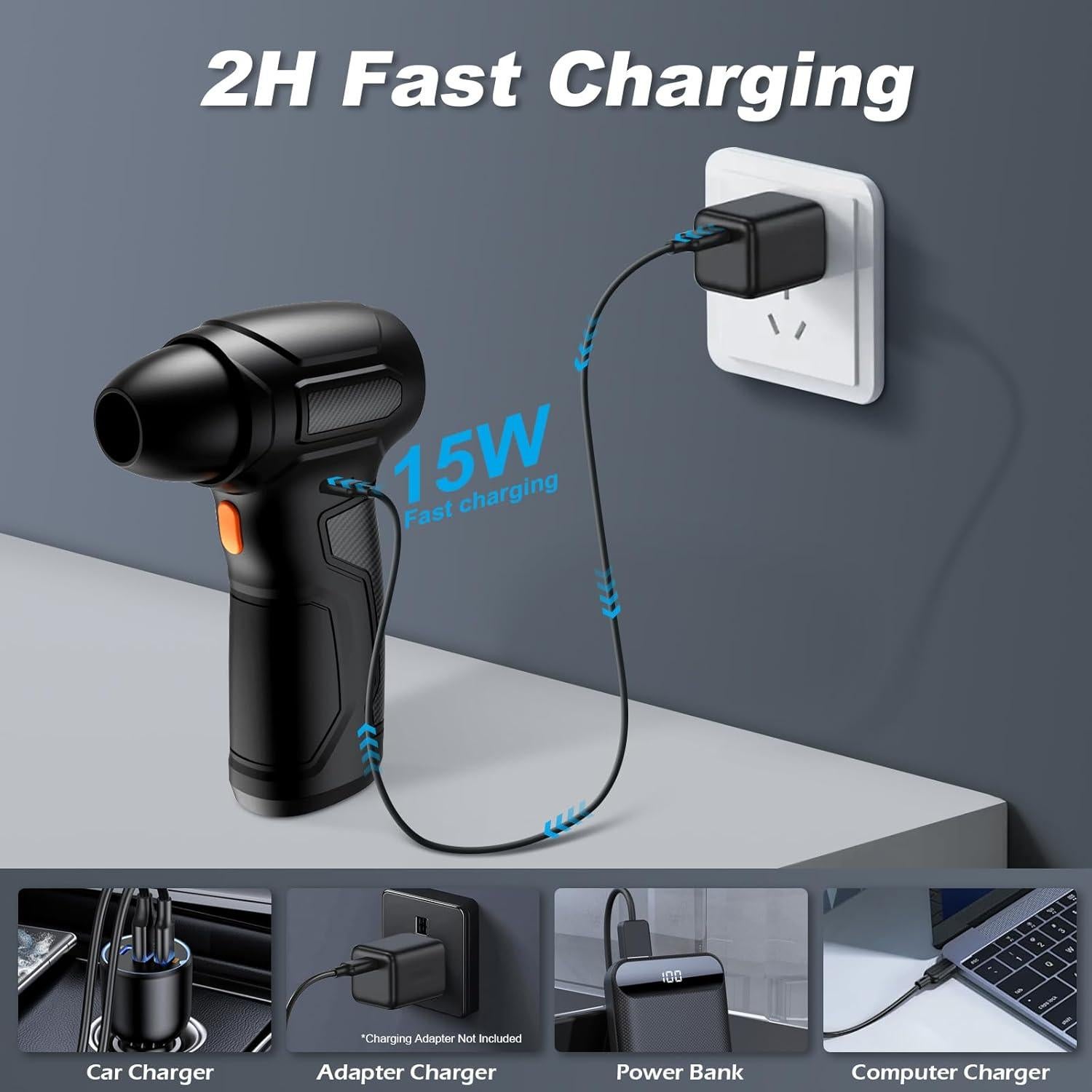 Soplador de Aire Eléctrico Tomzio 200,000 RPM Naranja