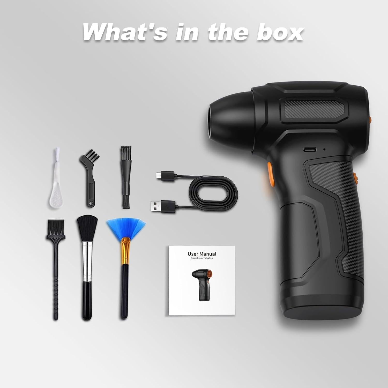 Soplador de Aire Eléctrico Tomzio 200,000 RPM Naranja