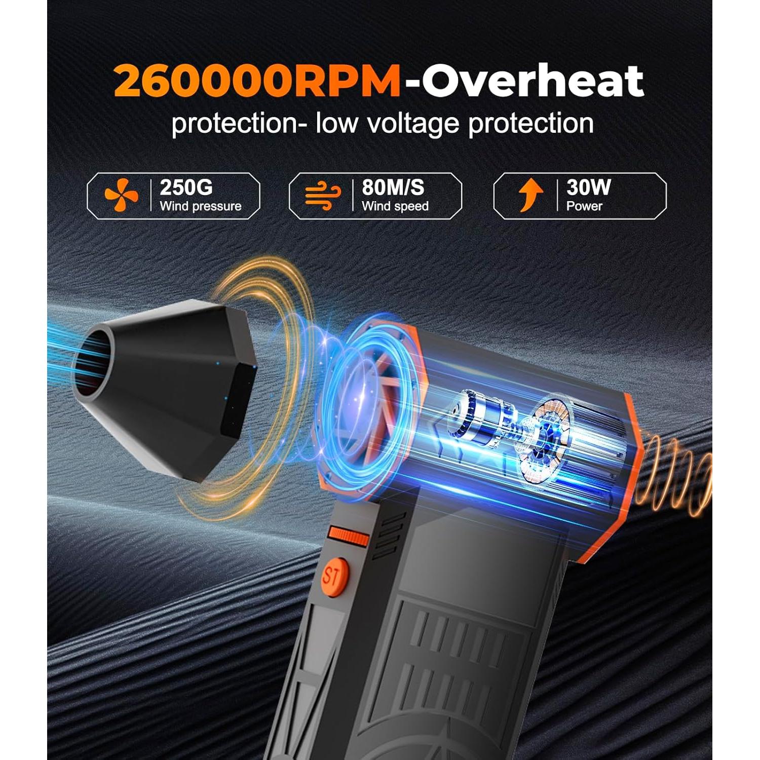 Soplador de Aire Eléctrico Rilicco X50 260000 RPM Ajustable