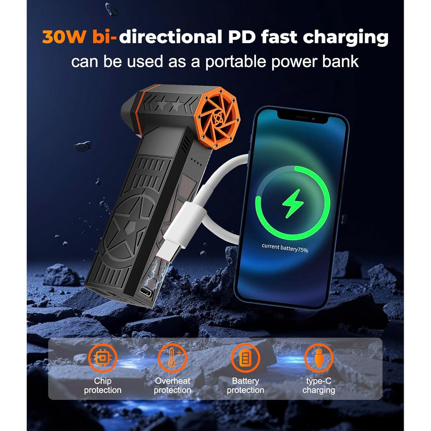 Soplador de Aire Eléctrico Rilicco X50 260000 RPM Ajustable