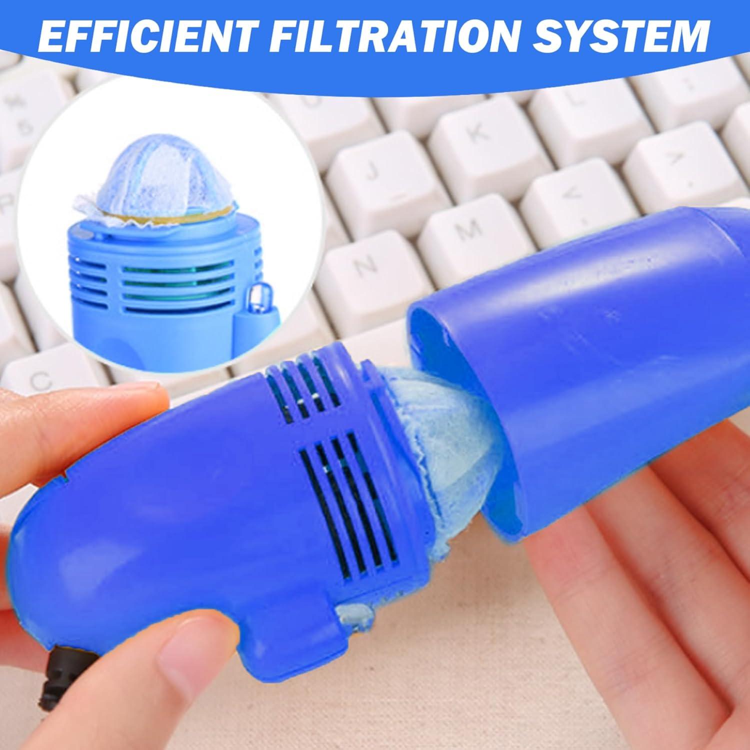 Aspiradora de Teclado Portátil Nirelief USB 10W Azul