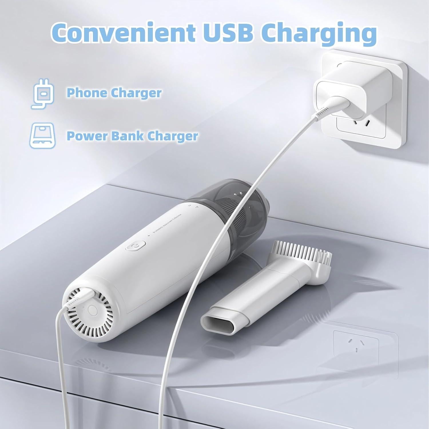 Aspiradora de Mano Inalámbrica Zannful Mini 50W HEPA 0.30kg