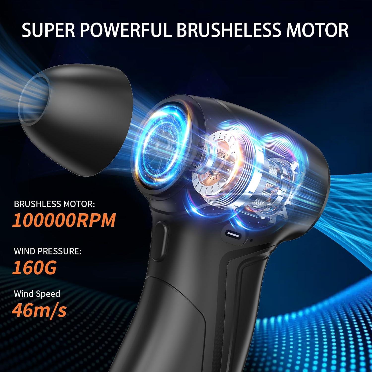 Soplador de Aire Comprimido Recargable PureWellness 2500mAh