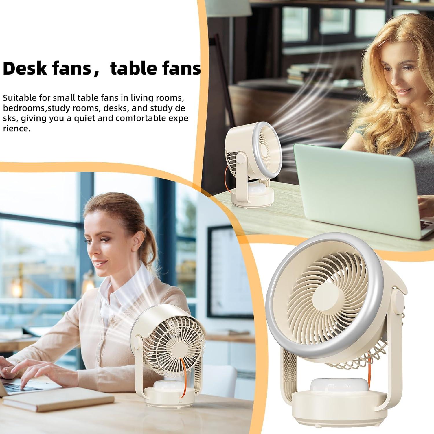 Ventilador de Mesa MEI SHUO PIN 24.1 cm Silencioso Recargable