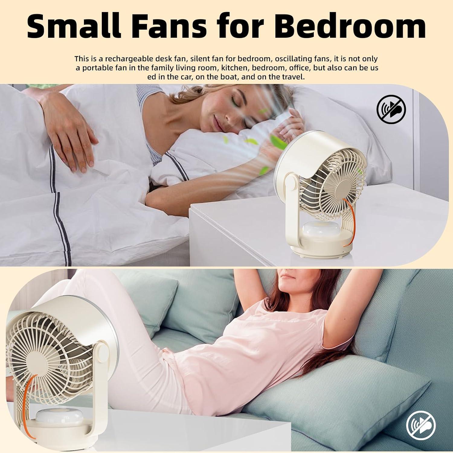 Ventilador de Mesa MEI SHUO PIN 24.1 cm Silencioso Recargable