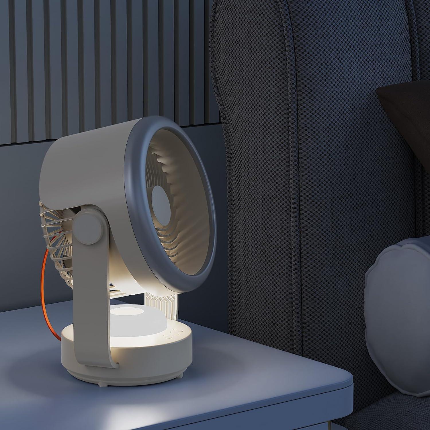 Ventilador de Mesa MEI SHUO PIN 24.1 cm Silencioso Recargable