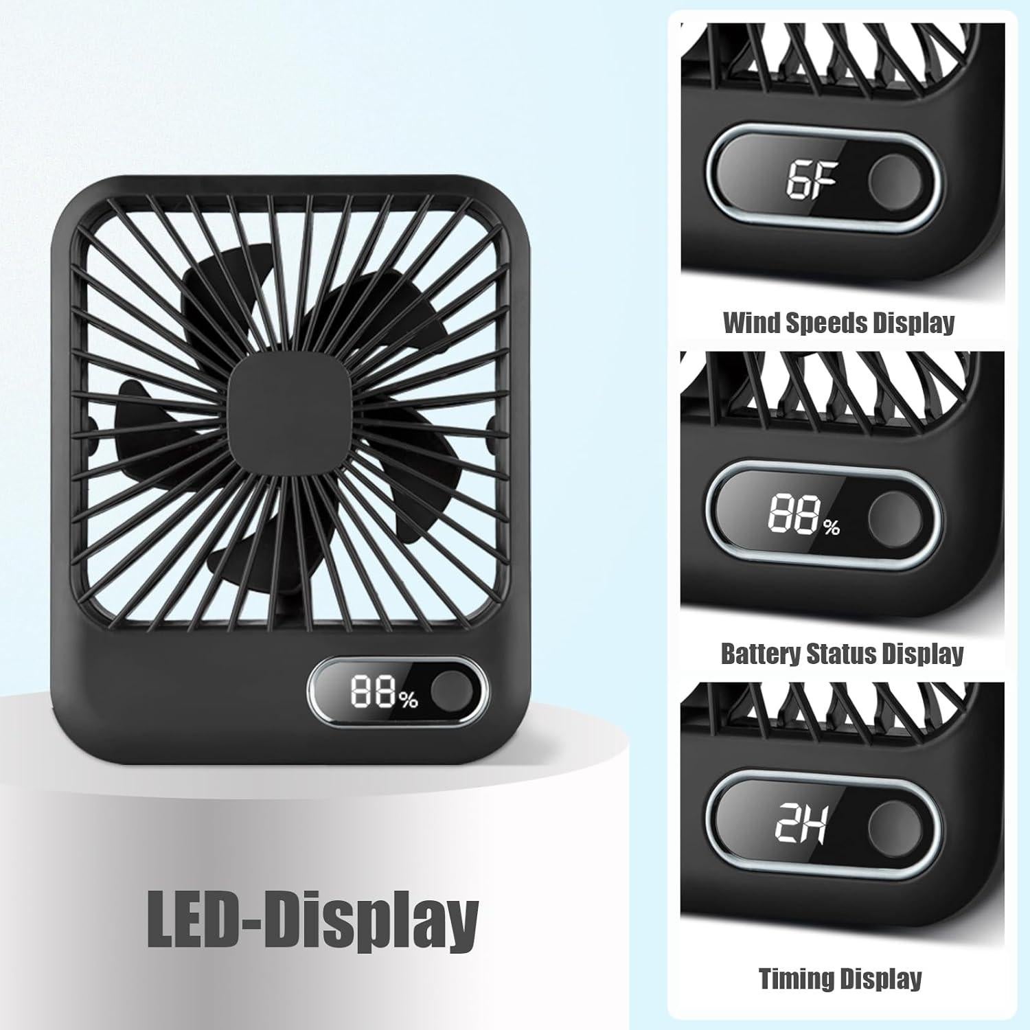 Ventilador portátil recargable Feeniupin FEE-FFK-001 6 velocidades