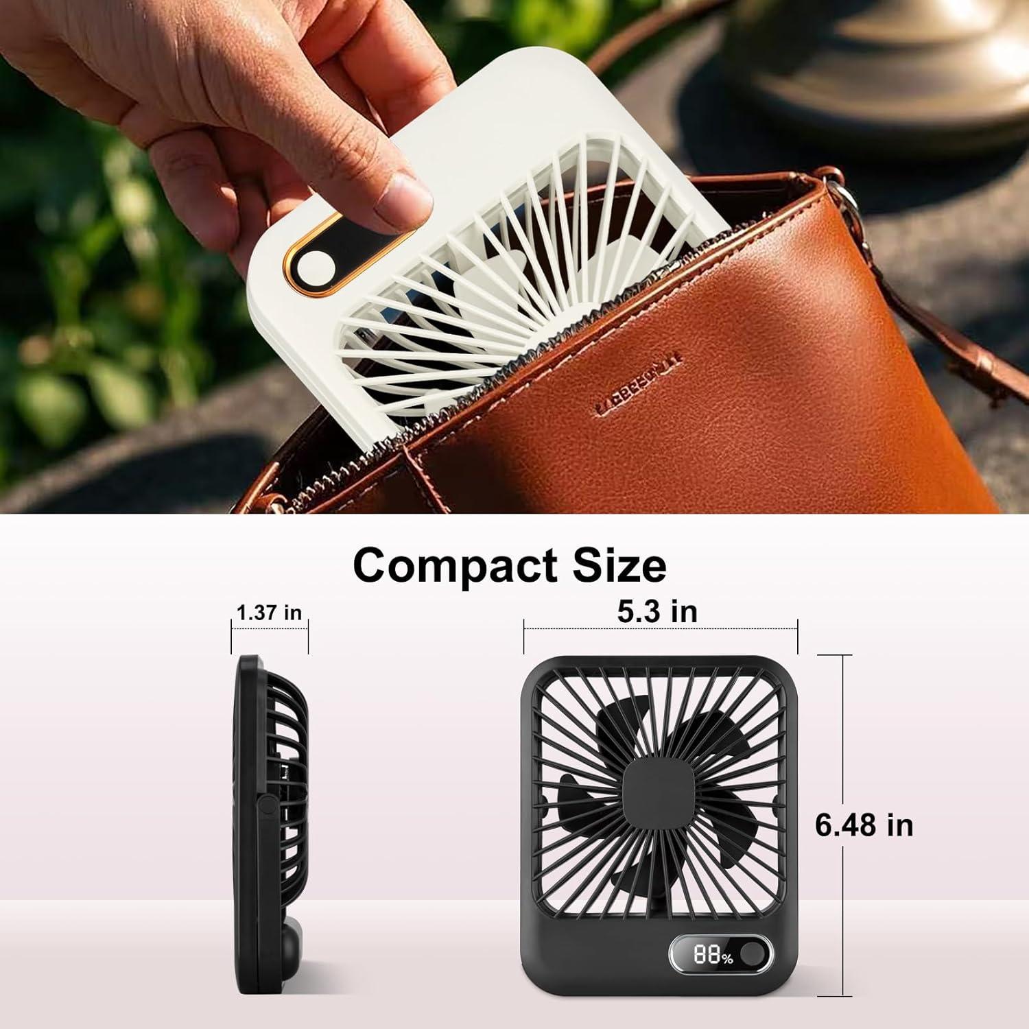 Ventilador portátil recargable Feeniupin FEE-FFK-001 6 velocidades