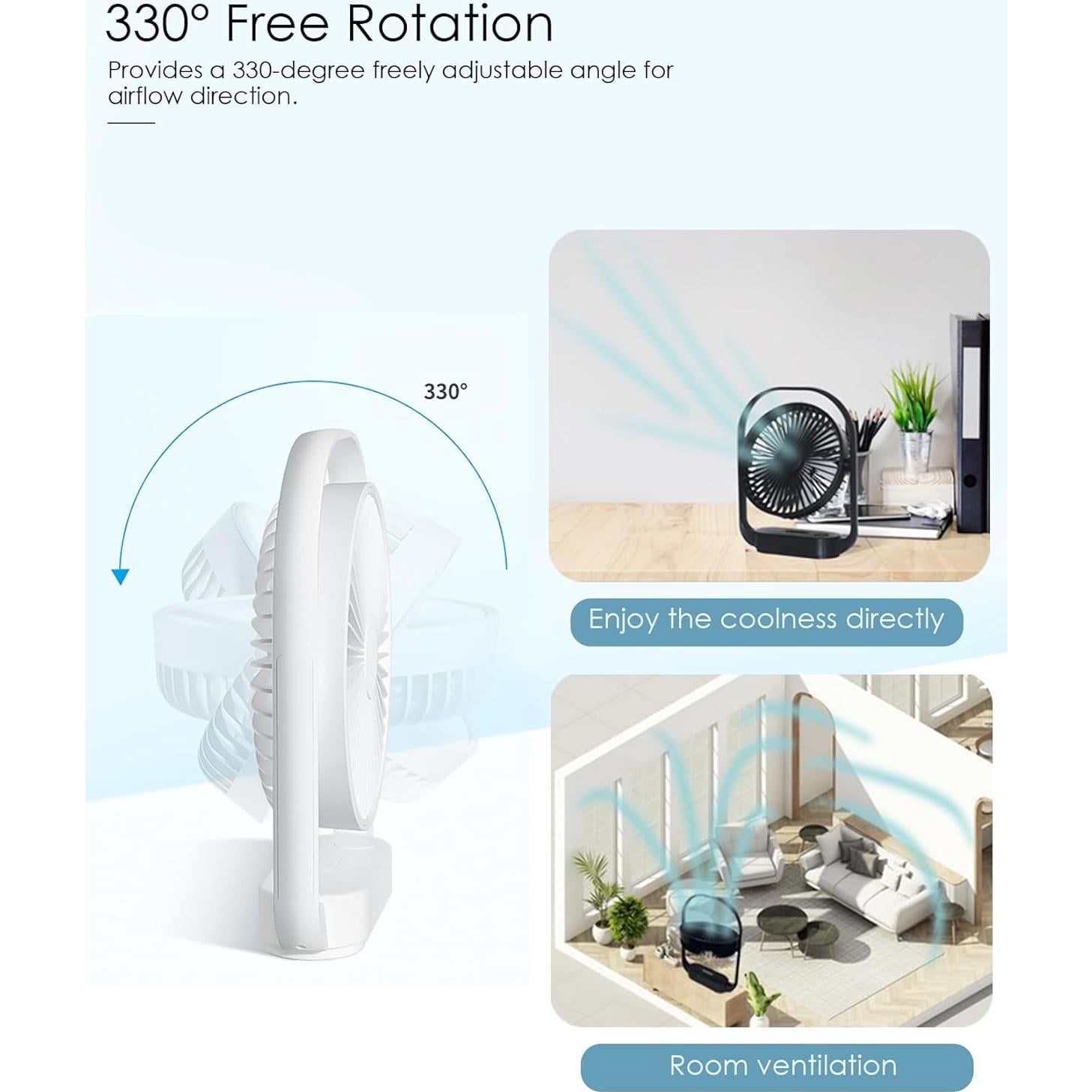Ventilador de Mesa AceMining LK006 Verde USB 4 Velocidades
