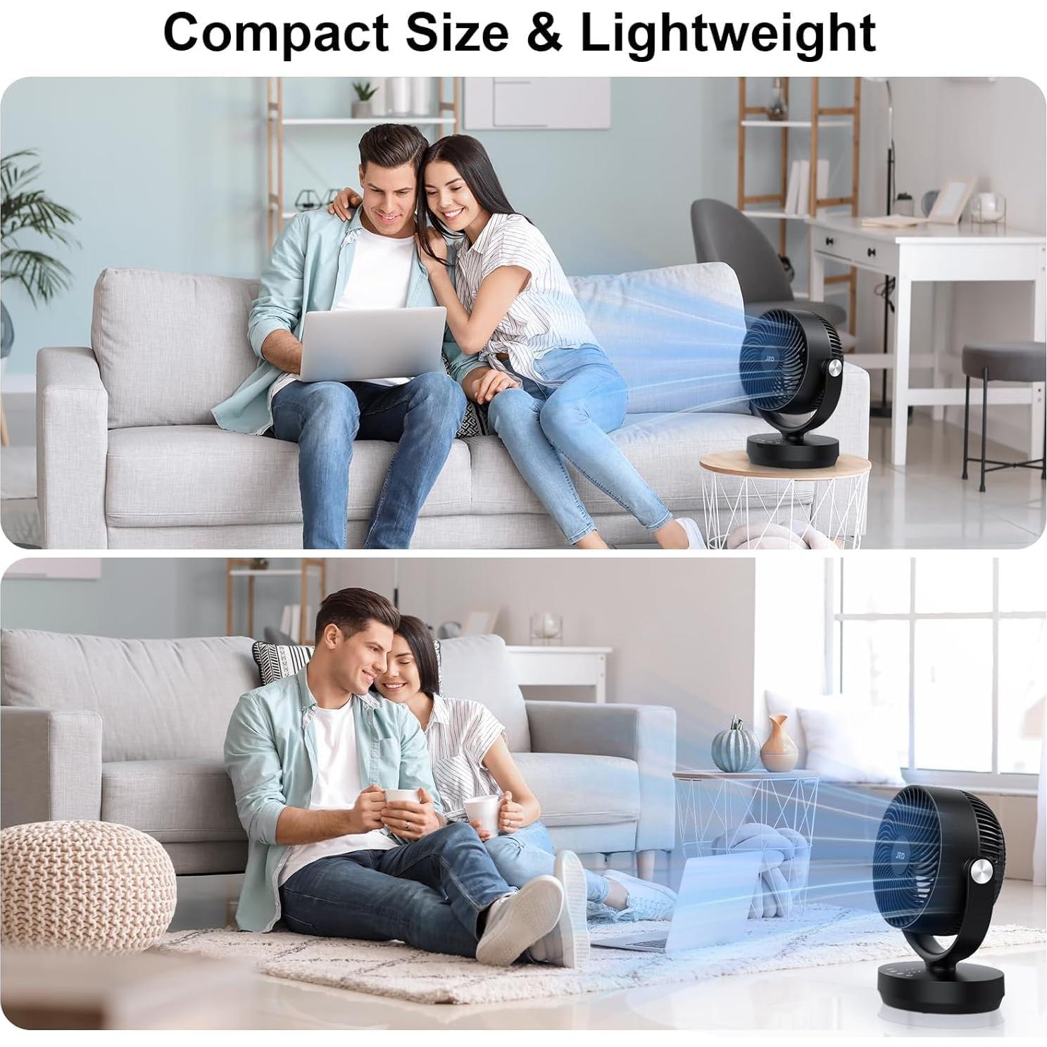 Ventilador de Mesa JRD FXH23001R Oscilante 90° 3 Velocidades