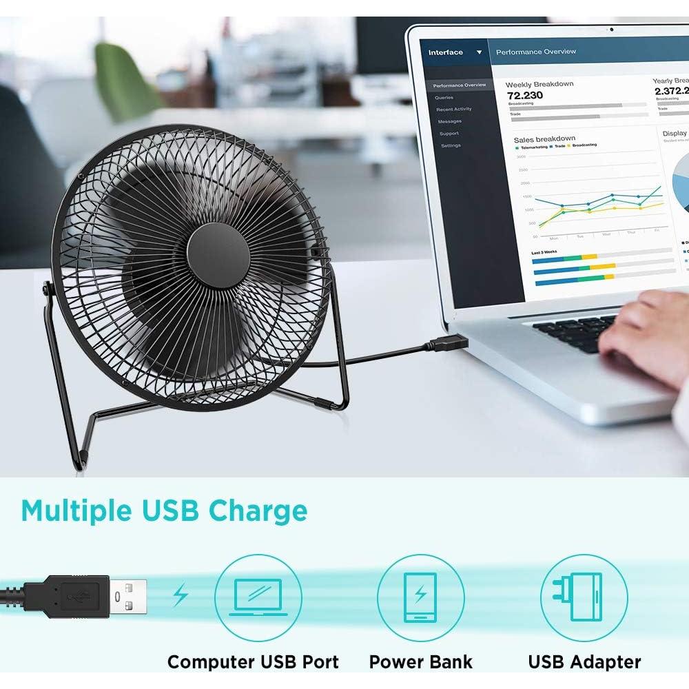 Ventilador de Escritorio USB EasyAcc 22.86 cm Ultra-silencioso