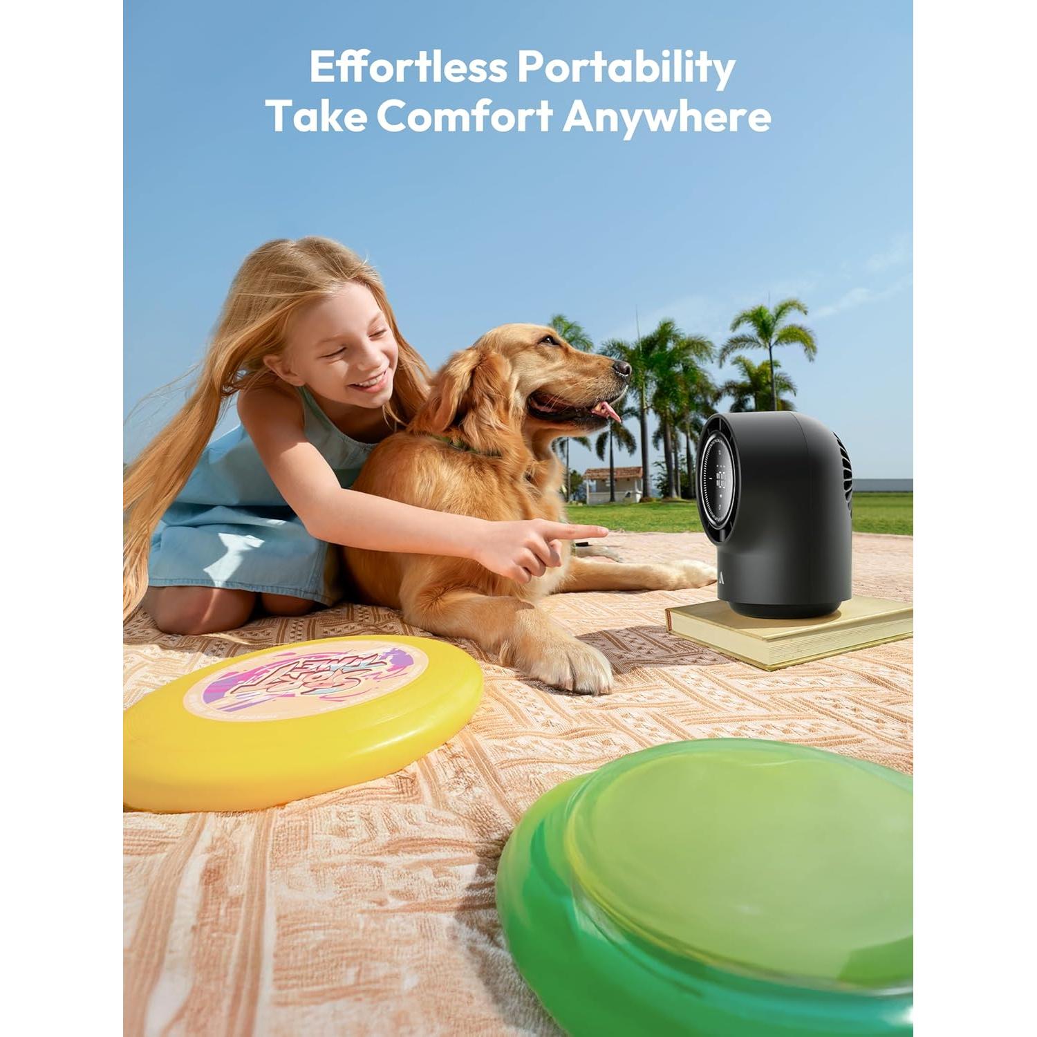 Ventilador de Mesa Aecooly Control Táctil 8000mAh 100 Velocidades