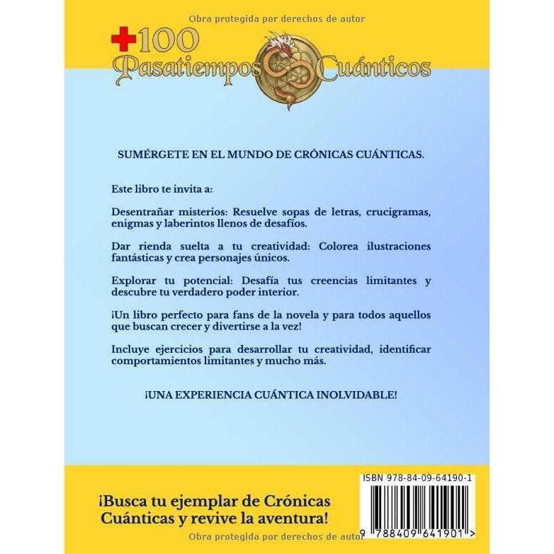 +100 Pasatiempos Cuánticos: Libro de actividades basado en la novela Crónicas Cuánticas, Maryon y el péndulo de cristal (Spanish Edition)