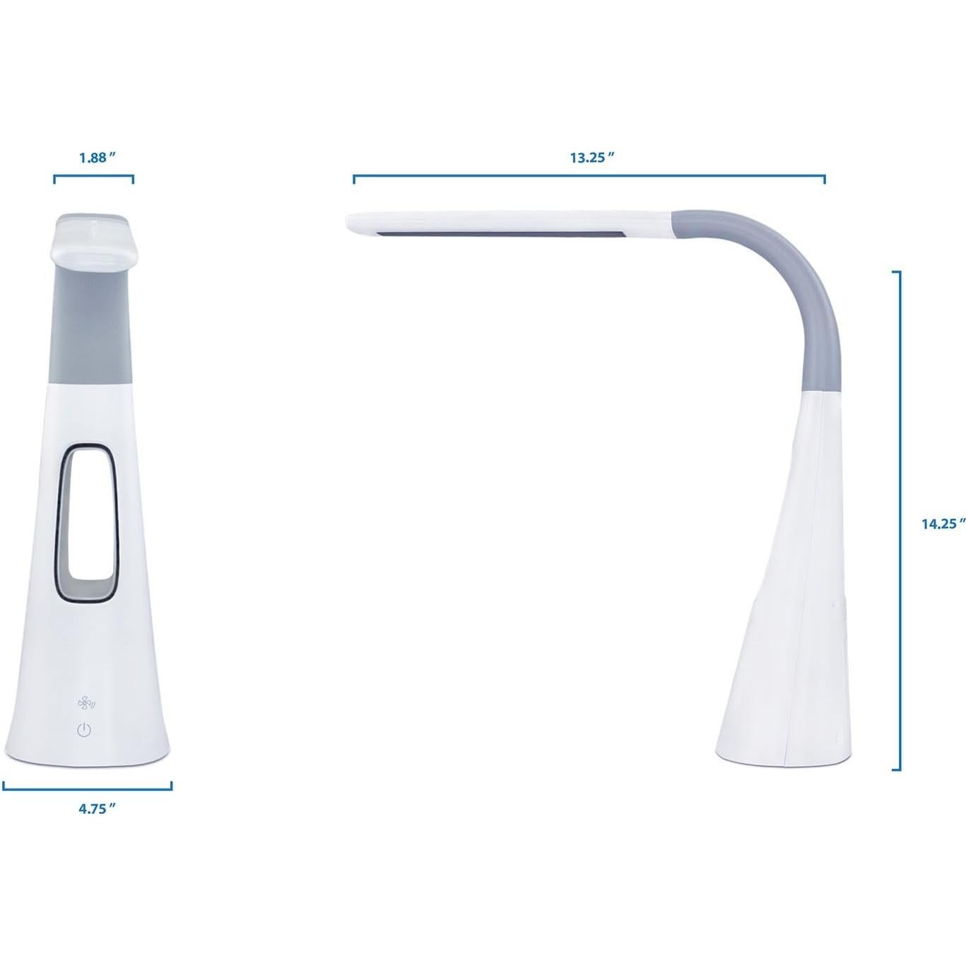 Lámpara de Escritorio LED Turcom TS-7006 con Ventilador Sin Aspas