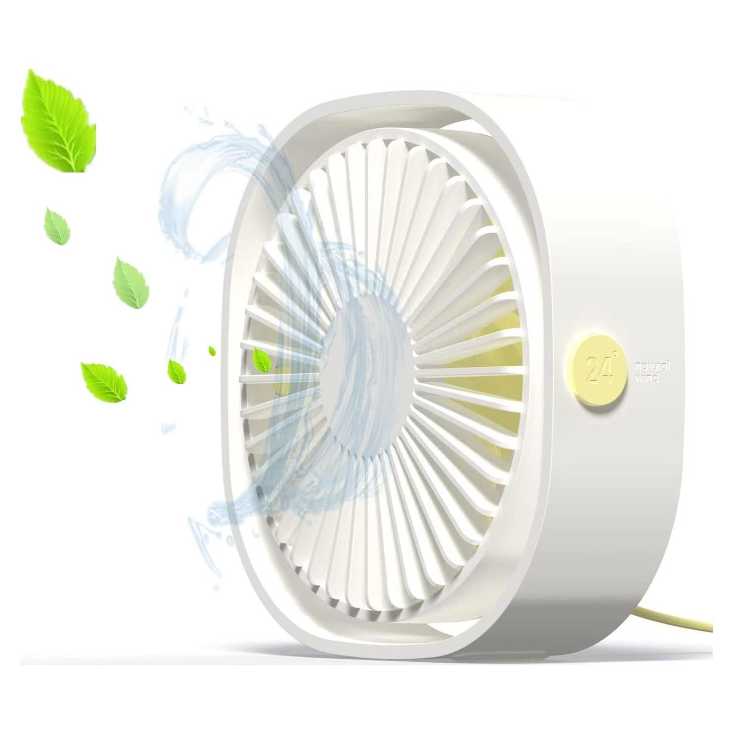 Ventilador de Escritorio USB Genérico Cubo Blanco 3 Velocidades